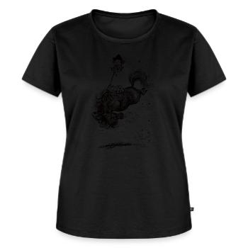 Thelwell Cartoon Pony macht Bocksprünge - Frauen Premium Bio T-Shirt - Schwarz - Vorne - Selfina (174cm)