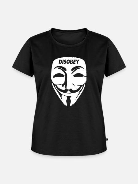 Guy Fawkes Maske Hacker - Frauen Premium Bio T-Shirt - Schwarz