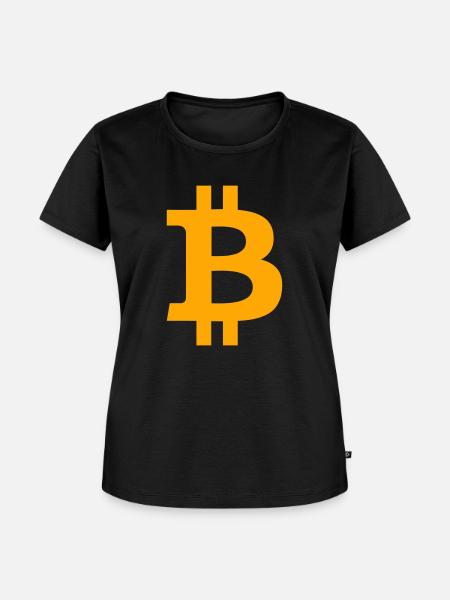 BitcoinLogo - Frauen Premium Bio T-Shirt - Schwarz