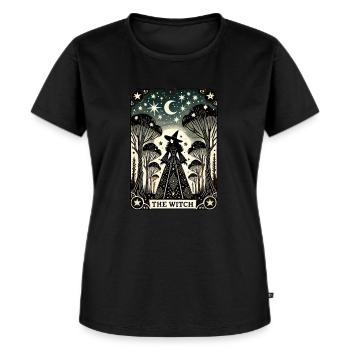 Die Hexe - Frauen Premium Bio T-Shirt - Schwarz - Vorne - Selfina (174cm)