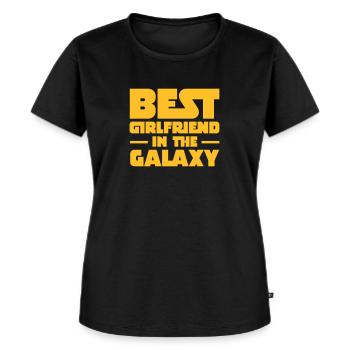 Best Girlfriend In The Galaxy - Women's Premium Organic T-shirt - black - Front - Selfina (174cm)