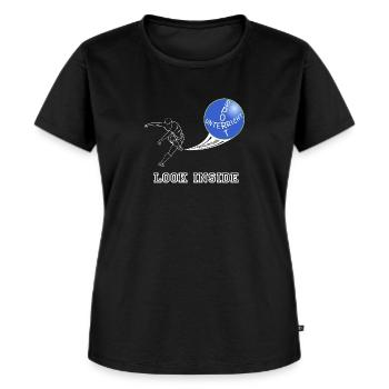 Sportunterricht next level - Frauen Premium Bio T-Shirt - Schwarz - Vorne - Selfina (174cm)