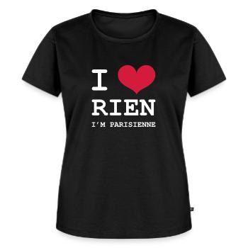I Love Rien I'm Parisienne - T-shirt Premium bio Femme - noir - Devant - Selfina (174cm)