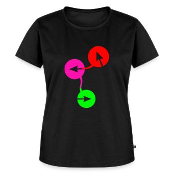 Pfeilen - Frauen Premium Bio T-Shirt - Schwarz - Vorne - Selfina (174cm)