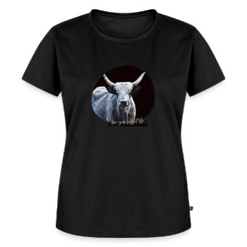 Longhorn Love - Women's Premium Organic T-shirt - black - Front - Selfina (174cm)