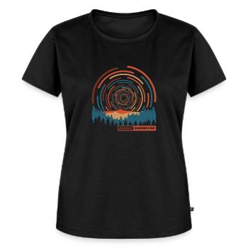 Harz Sunrise (Brocken-Edition) - Frauen Premium Bio T-Shirt - Schwarz - Vorne - Selfina (174cm)
