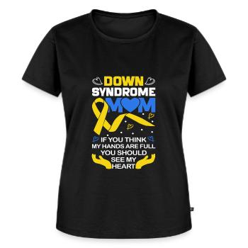 Down Syndrome Mom Down Syndrome Awareness - Frauen Premium Bio T-Shirt - Schwarz - Vorne - Selfina (174cm)