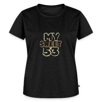 Sweet 53 - Women's Premium Organic T-shirt - black - Front - Selfina (174cm)