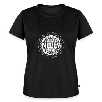 Name: Nelly - Women's Premium Organic T-shirt - black - Front - Selfina (174cm)