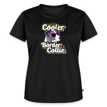 Kann nicht sein Cooler - Merle Border-Collie - Frauen Premium Bio T-Shirt - Schwarz - Vorne - Selfina (174cm)