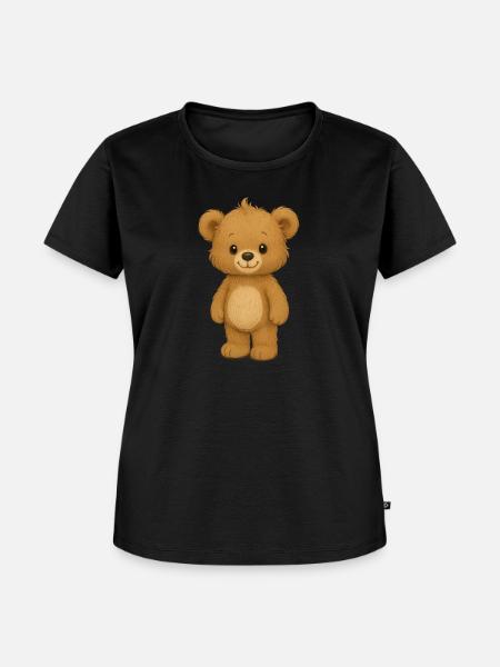 Teddybär - Frauen Premium Bio T-Shirt - Schwarz