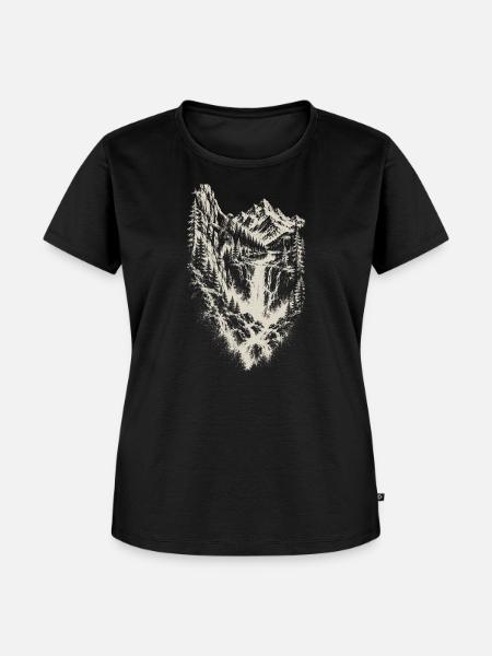 Klettern Alpinklettern Kletterer Geschenk - Frauen Premium Bio T-Shirt - Schwarz