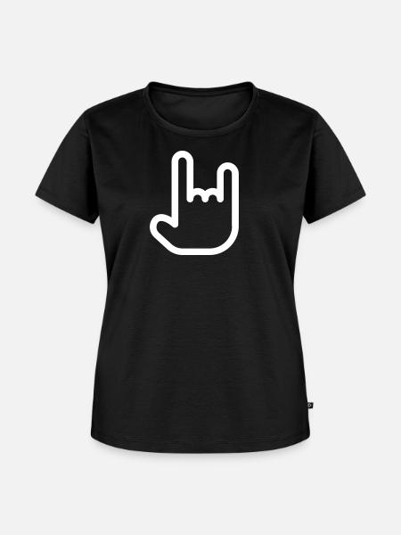 Hand - Frauen Premium Bio T-Shirt - Schwarz