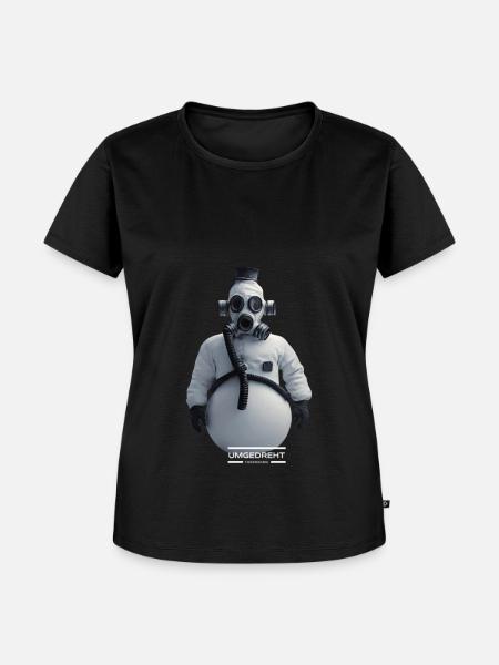 Schneemann - Frauen Premium Bio T-Shirt - Schwarz