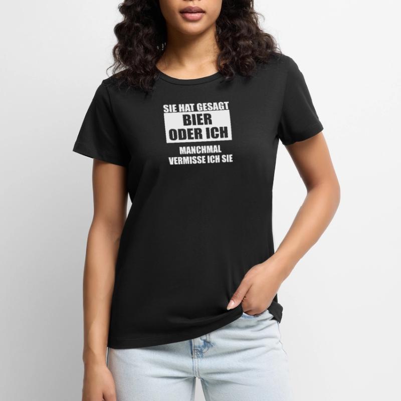 Sie hat gesagt Bier oder ich Frauen Premium Bio T-Shirt