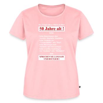 BD - Träger dieses Shirts ist 50 Jahre alt - - Frauen Premium Bio T-Shirt - Rosa - Vorne - AI Model Female 172 dark (172cm)
