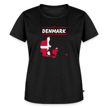 Drapeau du Danemark Les pays de Copenhague décrivent l'UE - T-shirt Premium bio Femme - noir - Devant - Selfina (174cm)