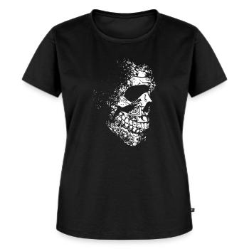 Keltischer Totenkopf - Frauen Premium Bio T-Shirt - Schwarz - Vorne - Selfina (174cm)