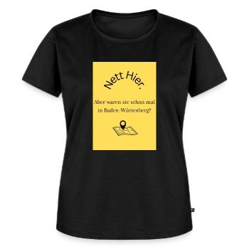 Nett Hier Baden-Würtenberg Geschenk wo waren sie - Frauen Premium Bio T-Shirt - Schwarz - Vorne - Selfina (174cm)