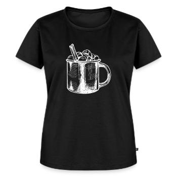Heisse Schokolade Getränl - Frauen Premium Bio T-Shirt - Schwarz - Vorne - Selfina (174cm)
