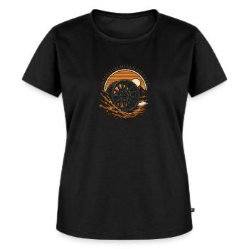 Sunset Felge Tuning - Frauen Premium Bio T-Shirt - Schwarz - Vorne - Selfina (174cm)