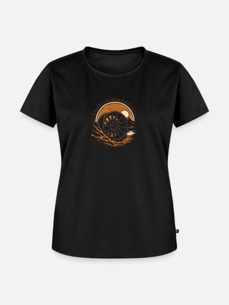 Sunset Felge Tuning - Frauen Premium Bio T-Shirt - Schwarz