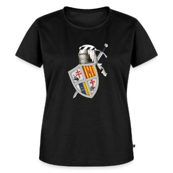 Schild Helm Schwert - Women's Premium Organic T-shirt - black - Front - Selfina (174cm)