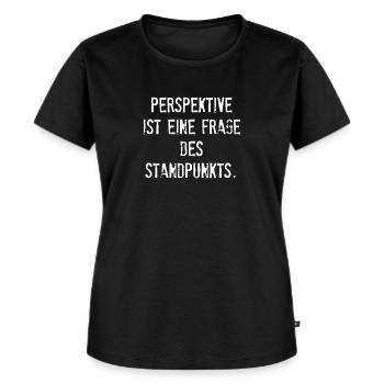 Perspektive - Frauen Premium Bio T-Shirt - Schwarz - Vorne - Selfina (174cm)