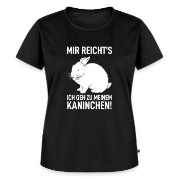 Hasen - Frauen Premium Bio T-Shirt - Schwarz - Vorne - Selfina (174cm)