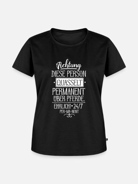Pferdeexperte - Frauen Premium Bio T-Shirt - Schwarz