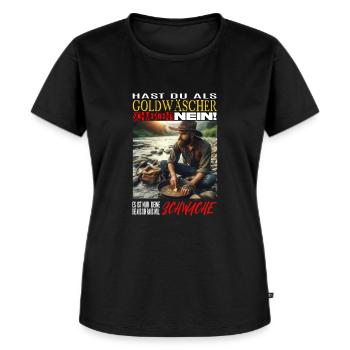 Hast DU Schmerzen? - Frauen Premium Bio T-Shirt - Schwarz - Vorne - Selfina (174cm)