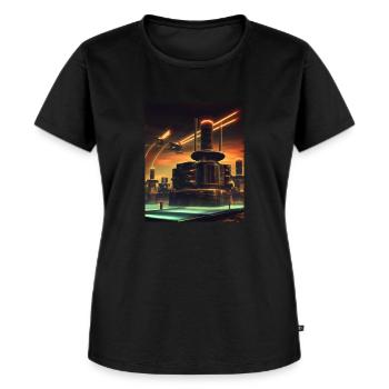 Science Fiction City Future - Women's Premium Organic T-shirt - black - Front - Selfina (174cm)