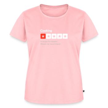 Kochen, ein Rezept für eine Katastrophe... Sarkastische Rezension - Frauen Premium Bio T-Shirt - Rosa - Vorne - AI Model Female 172 dark (172cm)