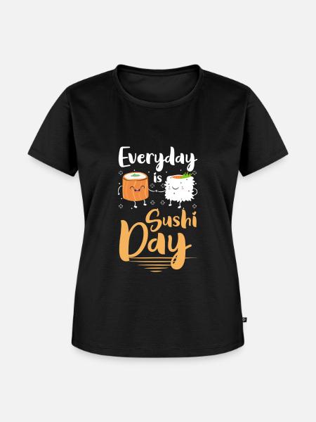 Sushi Lecker Stäbchen - Frauen Premium Bio T-Shirt - Schwarz