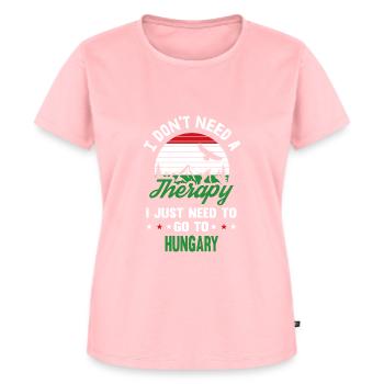 Ungarn Therapie Ungarisch Budapest Flagge Geschenk - Frauen Premium Bio T-Shirt - Rosa - Vorne - AI Model Female 172 dark (172cm)