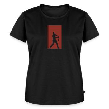Baseball Baseball batte Fielding - T-shirt Premium bio Femme - noir - Devant - Selfina (174cm)