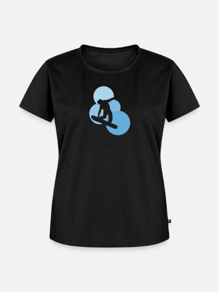 Boarder Snowboarding - Frauen Premium Bio T-Shirt - Schwarz