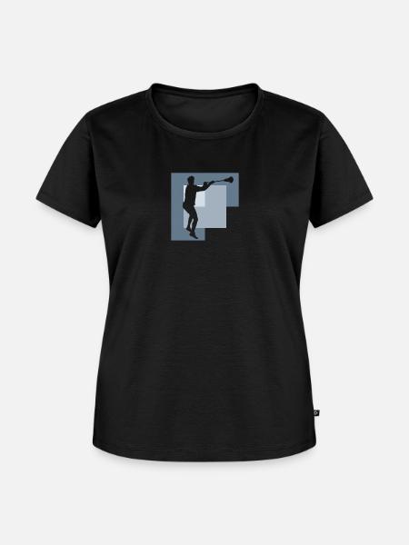 Lacrosse Crosse Lacrosseschläger - Frauen Premium Bio T-Shirt - Schwarz