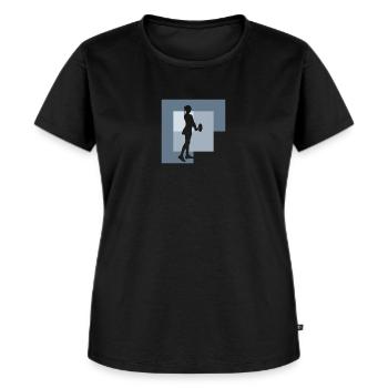 Tennis Tennisspieler Racket Racket - Frauen Premium Bio T-Shirt - Schwarz - Vorne - Selfina (174cm)
