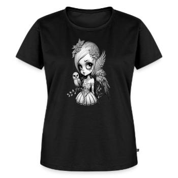 Gothic Manga Engel Darkness Anime Dark Angel - Frauen Premium Bio T-Shirt - Schwarz - Vorne - Selfina (174cm)