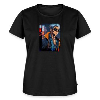Lunettes de soleil la nuit - T-shirt Premium bio Femme - noir - Devant - Selfina (174cm)