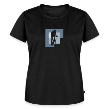 Radfoan Radfahren Cycling Radfahren - Frauen Premium Bio T-Shirt - Schwarz - Vorne - Selfina (174cm)