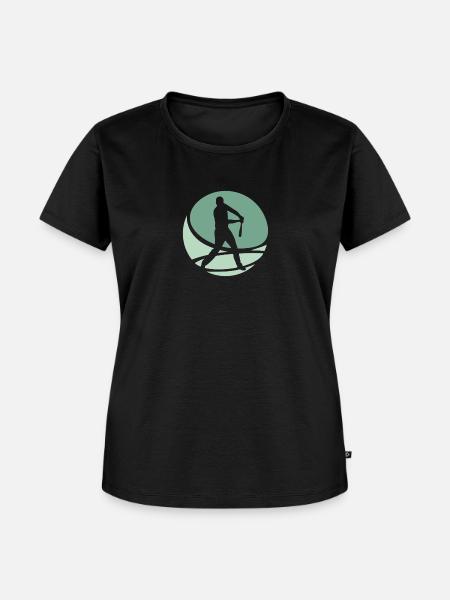 Baseballer Baseball Baserunner - Frauen Premium Bio T-Shirt - Schwarz
