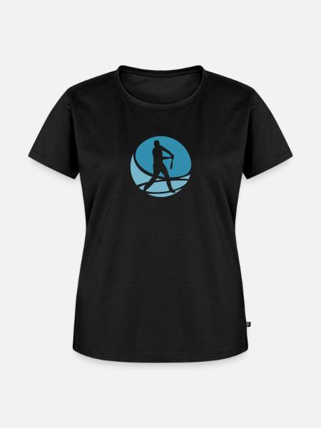 Baseballer Baseball Baserunning - Frauen Premium Bio T-Shirt - Schwarz