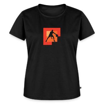 Basketball Dunk Basketballspieler - Frauen Premium Bio T-Shirt - Schwarz - Vorne - Selfina (174cm)