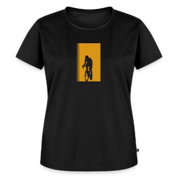 Fahrrad Radfahren Fahrradfahren Cycling - Frauen Premium Bio T-Shirt - Schwarz - Vorne - Selfina (174cm)