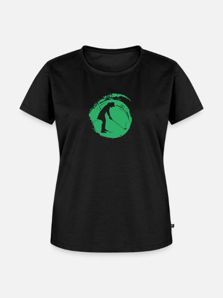 Golfspieler Golfspieler - Frauen Premium Bio T-Shirt - Schwarz