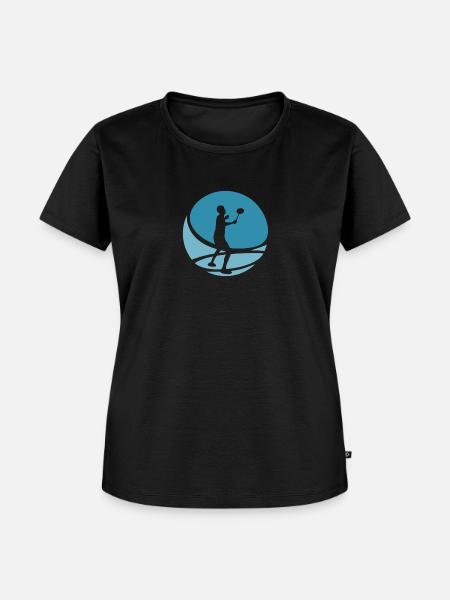 Badminton Smash Drop - Frauen Premium Bio T-Shirt - Schwarz