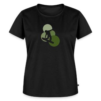 Boarder Winter w - Women's Premium Organic T-shirt - black - Front - Selfina (174cm)