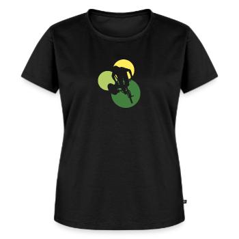 Trail Mountainbike - Frauen Premium Bio T-Shirt - Schwarz - Vorne - Selfina (174cm)